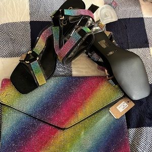 Heels with matching handbag